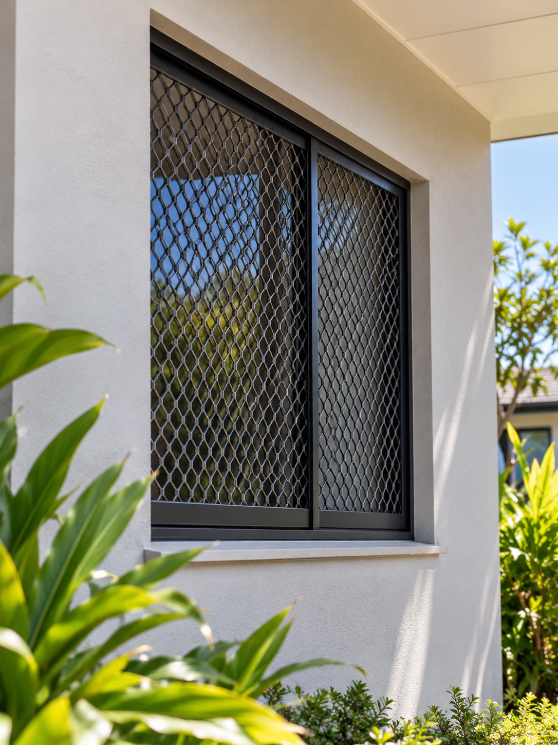Modern Home Window with Security Mesh This is an image representing Monkey-Proof Screens